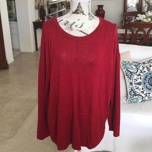 Stunning red knit top by Liz Claiborne